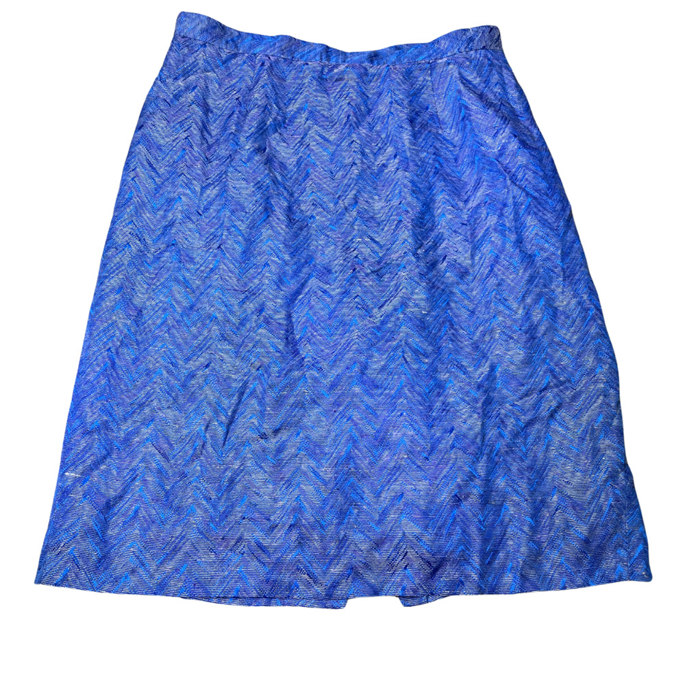 Vintage Women's Blue Purple Skirt Size 12 Made in USA